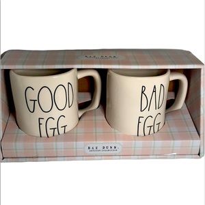 Rae Dunn Good Egg Bad Egg Mug Set